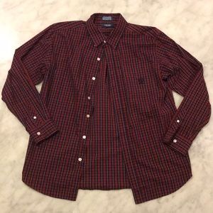 IZOD Plaid Long sleeve button down
